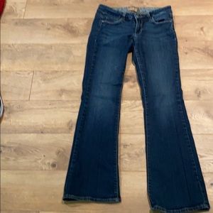 Paige low rise, boot cut jeans in 27p